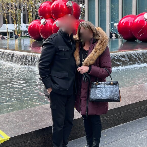 Mackage Burgundy Down Coat with Natural Fur Trip - Exce Condition, Size L-10 - Picture 10 of 10